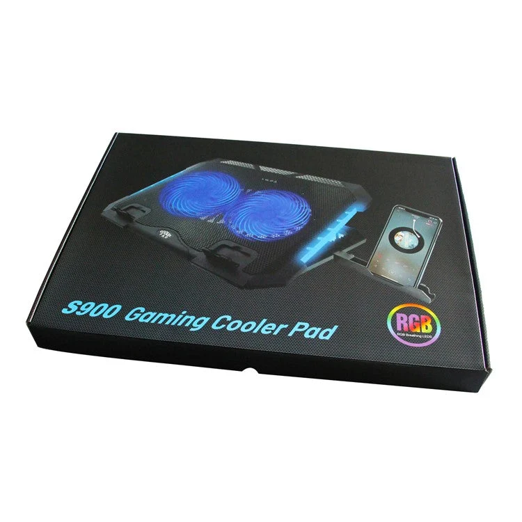Dual 140mm intake fans inside CoolBell CB-900 laptop cooler
