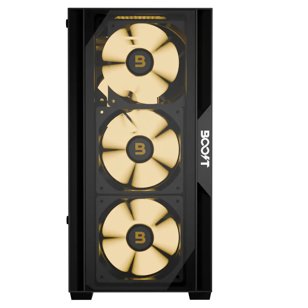 Top I/O port layout of Boost E200 chassis featuring USB 3.0 and HD Audio interfaces