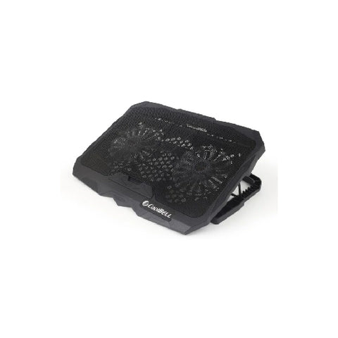 Rear view of CoolBell CB-2X cooling stand showing USB cable power connection port