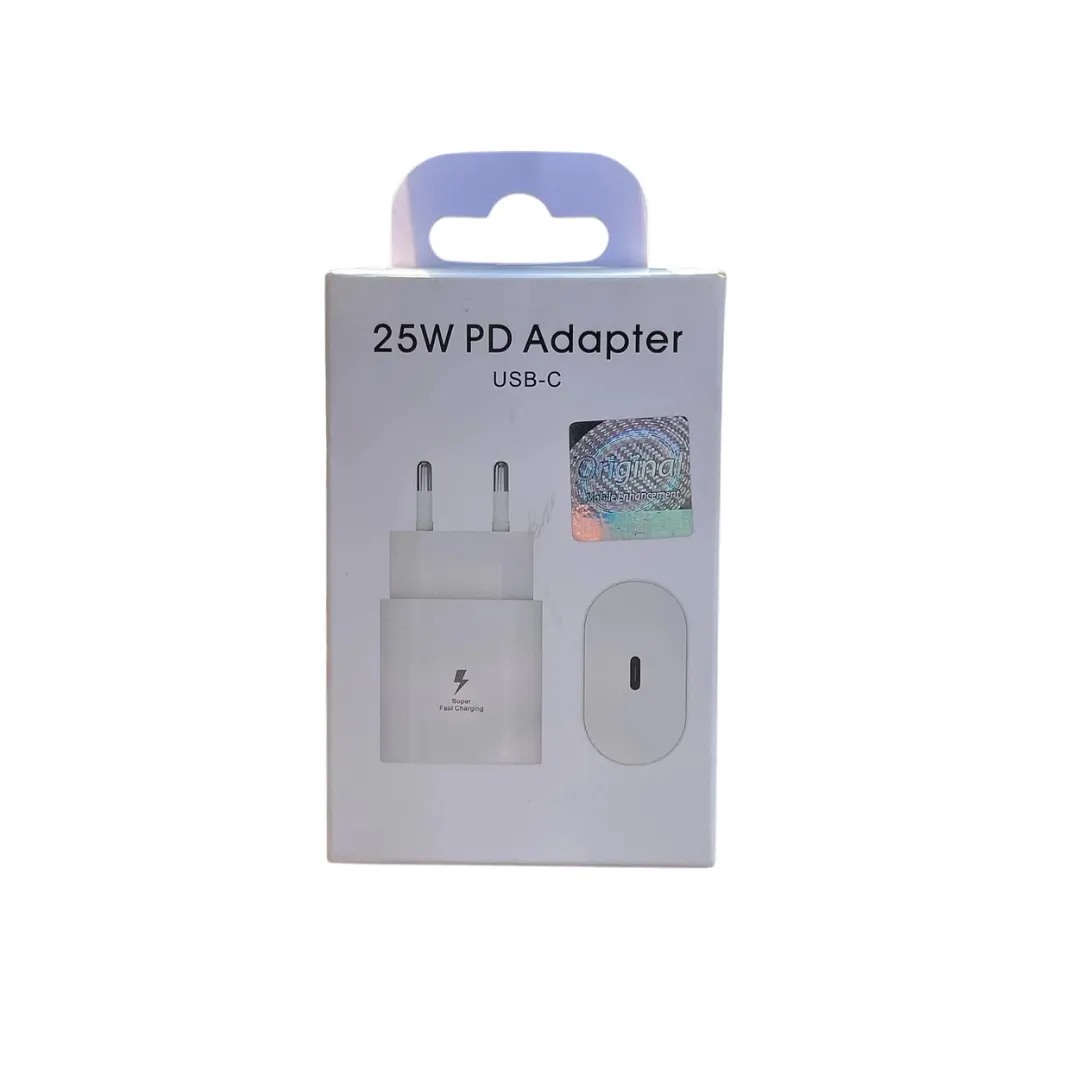 25W PD Adapter USB-C super fast charger in clean white finish