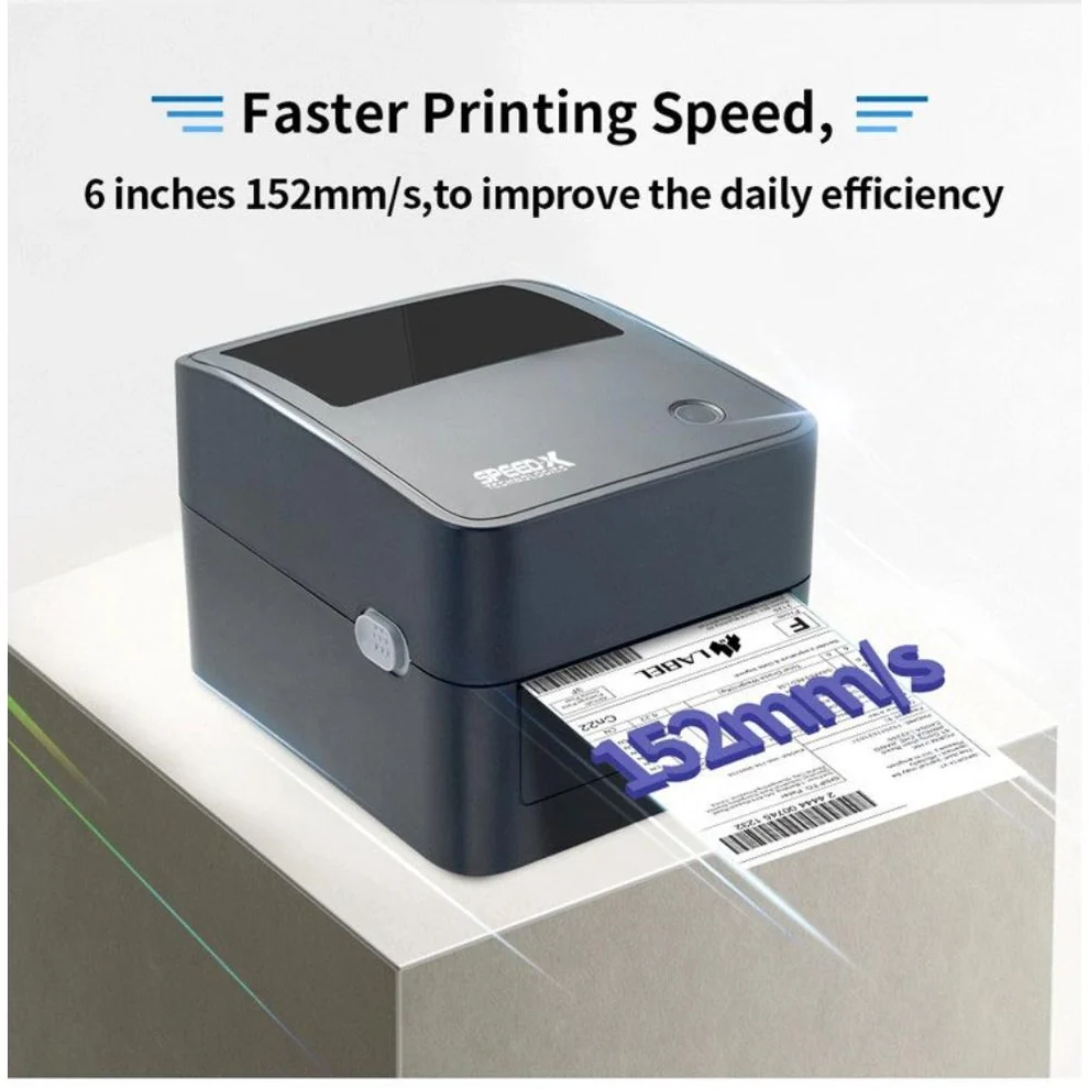Speed-X SP-700U Dual Thermal Printer Rear Panel USB Port and Power Switch