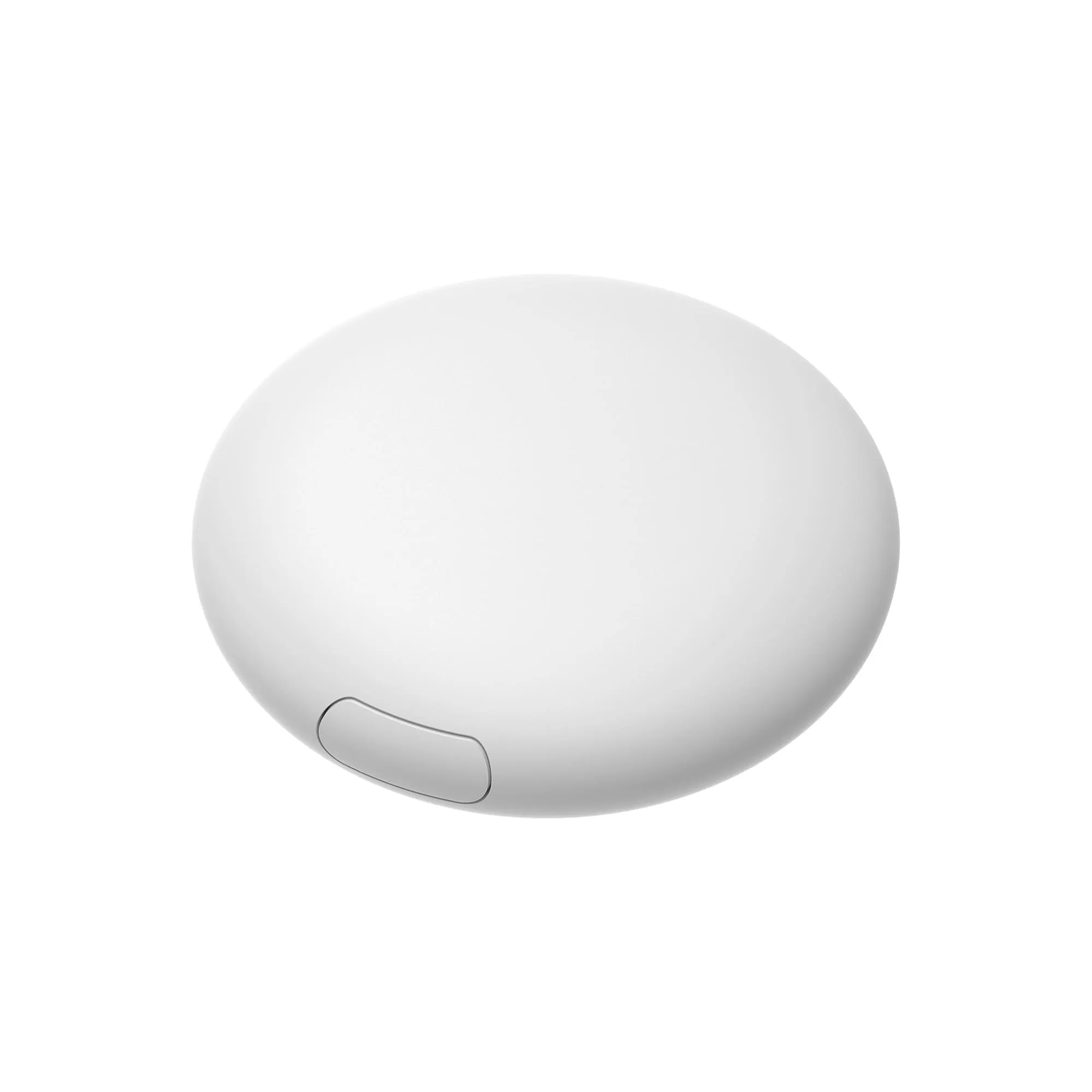 Front view of white WiWU iTag Bluetooth item tracker with keyring loop