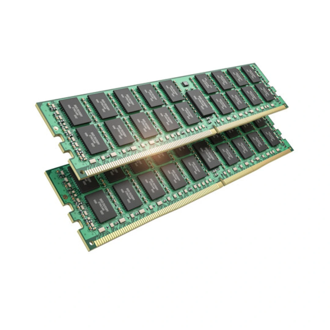 Dual-channel RAM installation on a high-end motherboard for maximum data bandwidth.