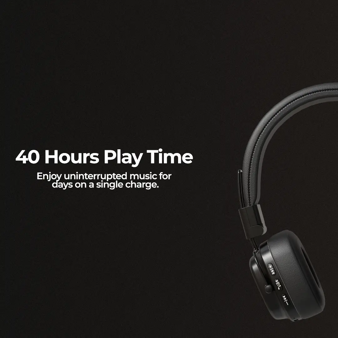 Close-up view of cushioned headband on Boost Harmony wireless audio gear