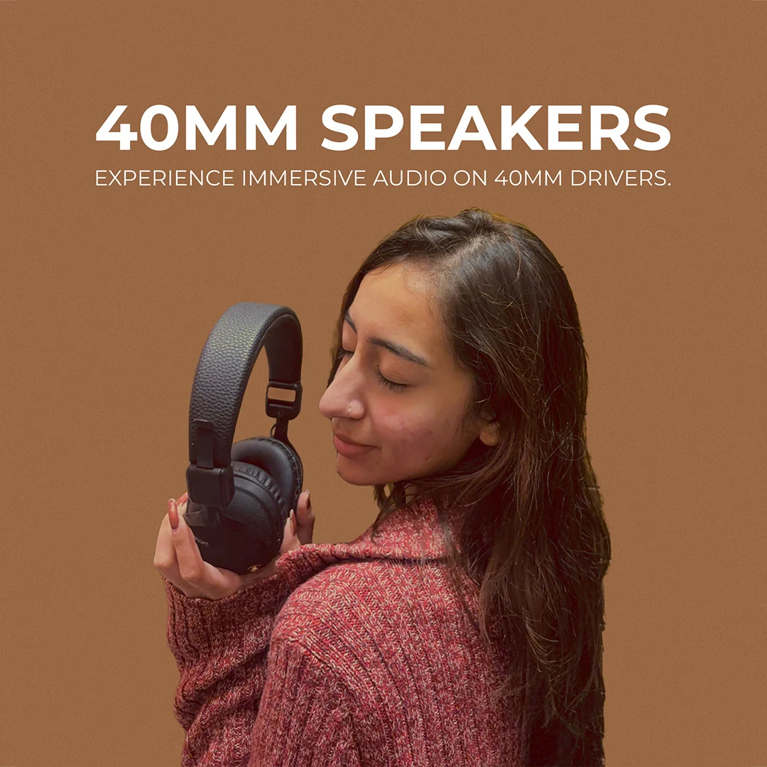 Boost Note retro bluetooth headset folded compactly for travel and storage