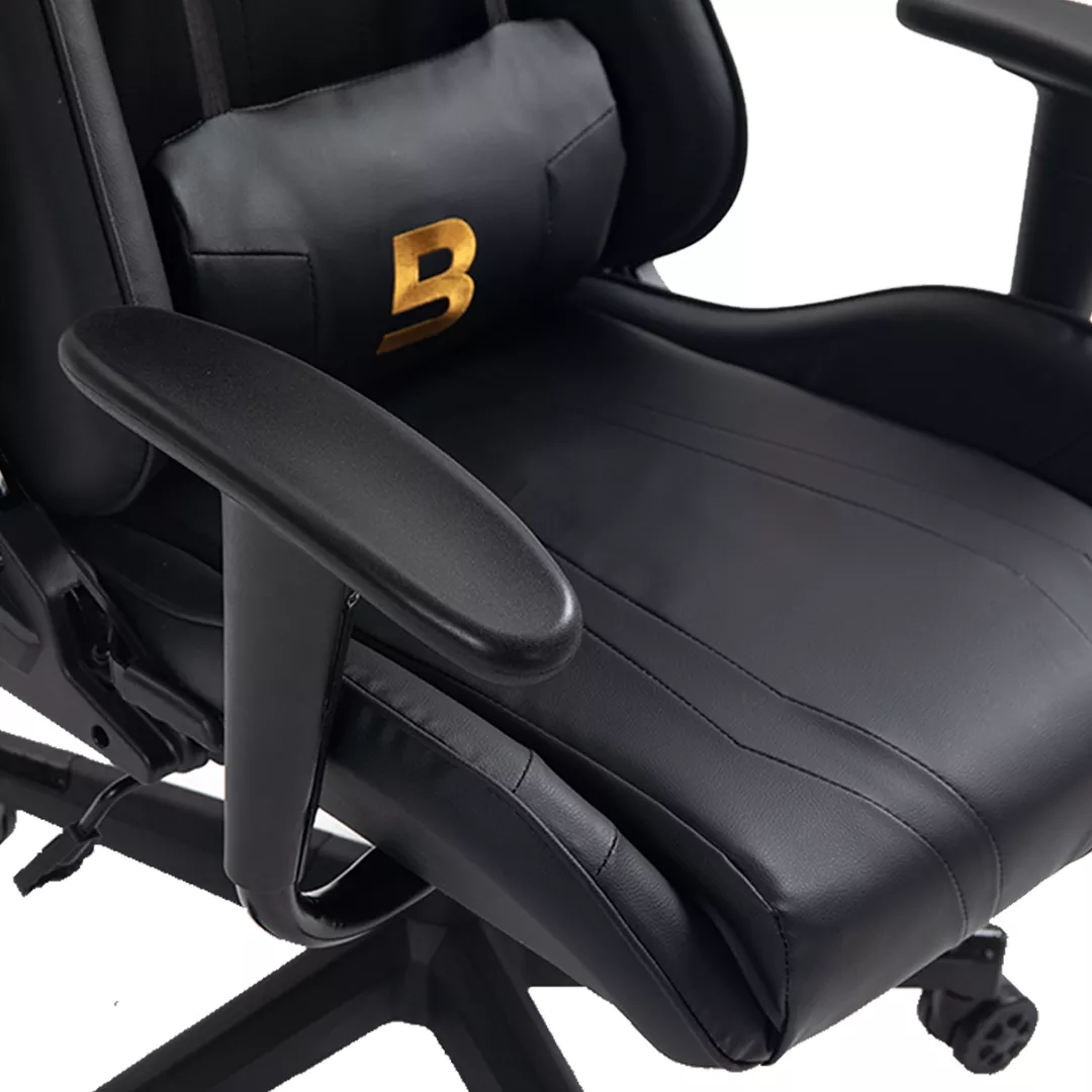 Unboxing components included with Boost Impulse Black chair including lumbar pillow and tool kit