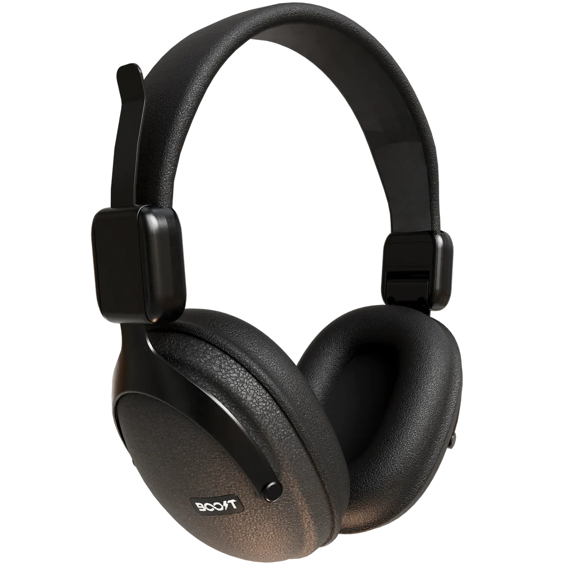 Side view of Boost Note retro wireless headset showing cushioned headband detail