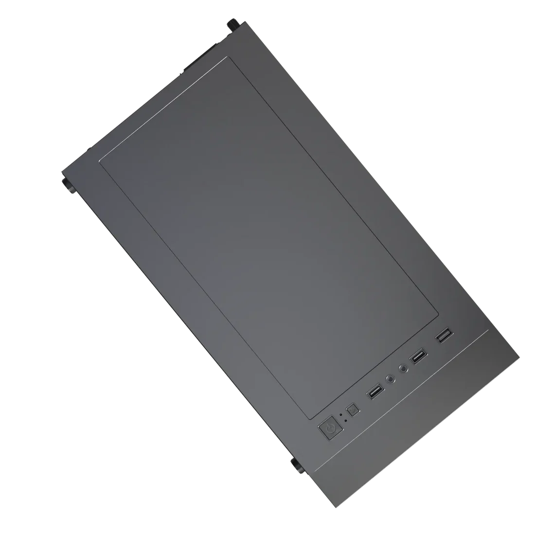 Dimensional breakdown diagram of Boost P200 chassis highlighting ATX motherboard dimensions