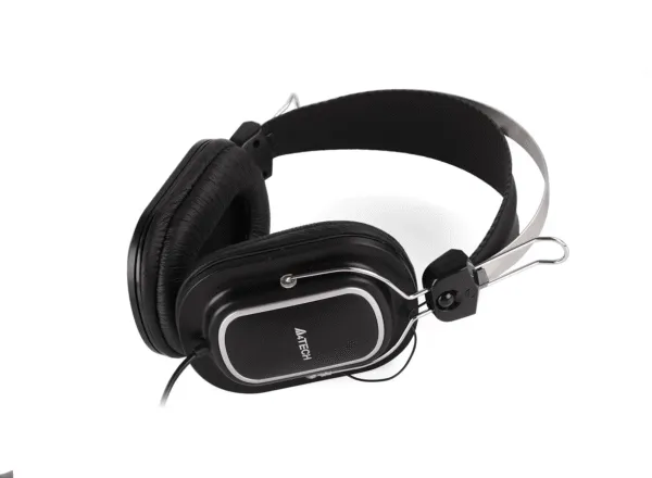 Side profile view of the HS-50 soft leatherette ear cushions