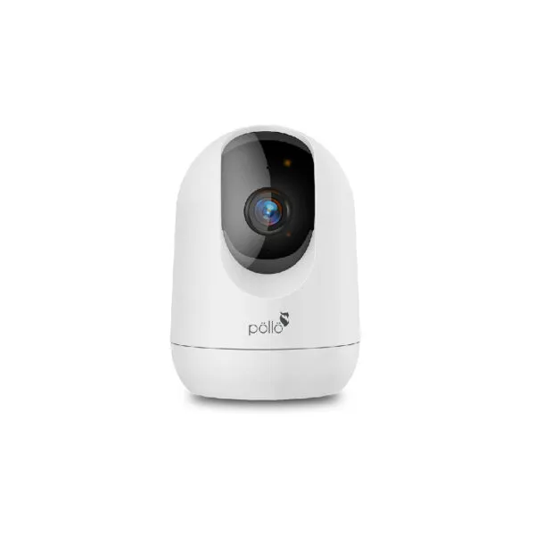 Smartphone display showing live feed from indoor security camera