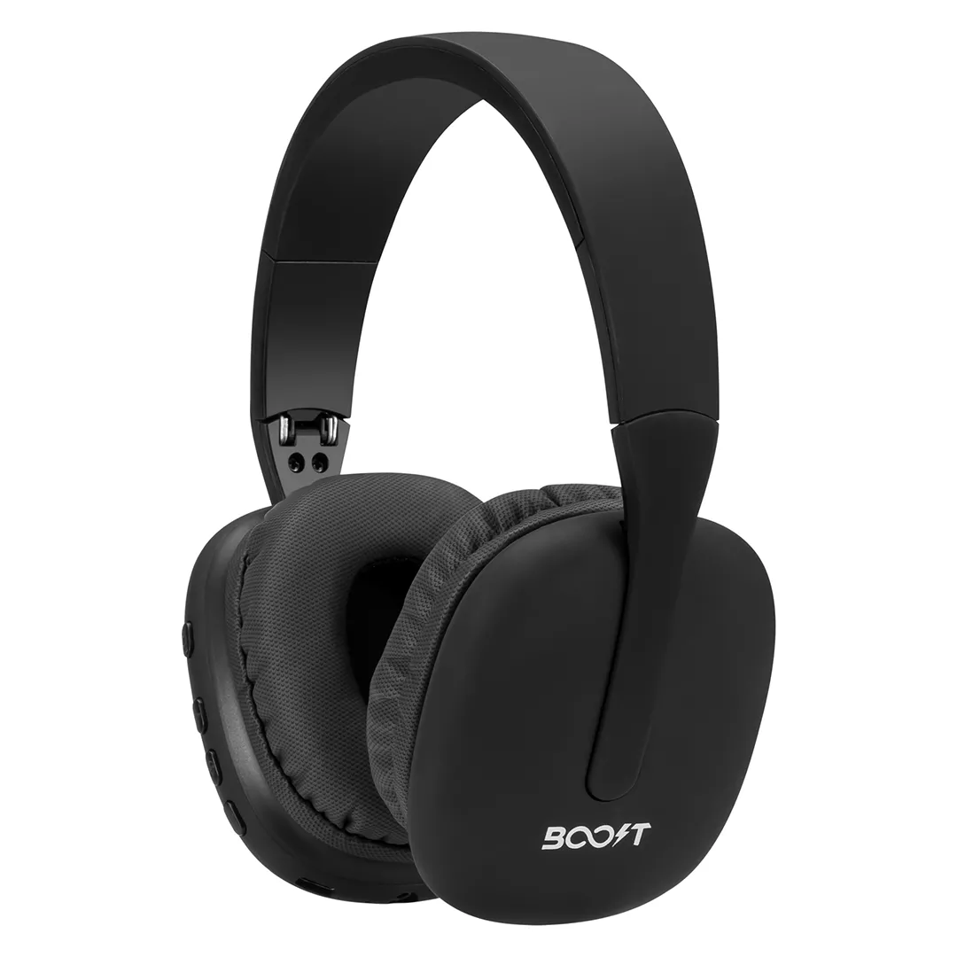 Side view of active noise cancellation controls on Boost Pulse Bluetooth Earphones