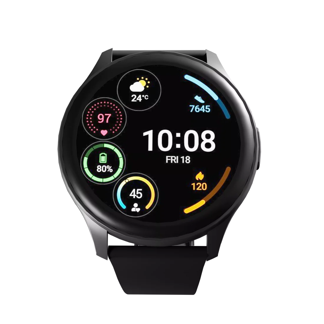 Active screen displaying cardiac metrics on Boost Astro showing great smart watch price in pakistan