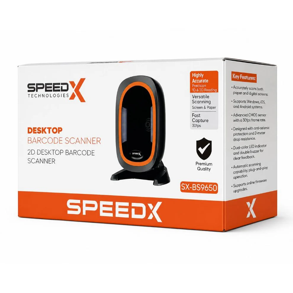 Speed-X SX-BS9650 Barcode Reader USB and RS232 Cable Interface Detail