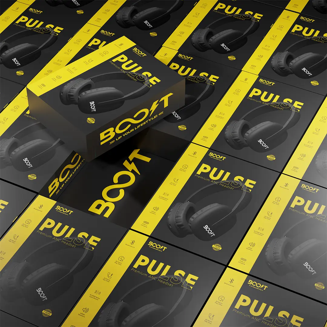 Compact profile of Boost Pulse Bluetooth Earphones for daily travel
