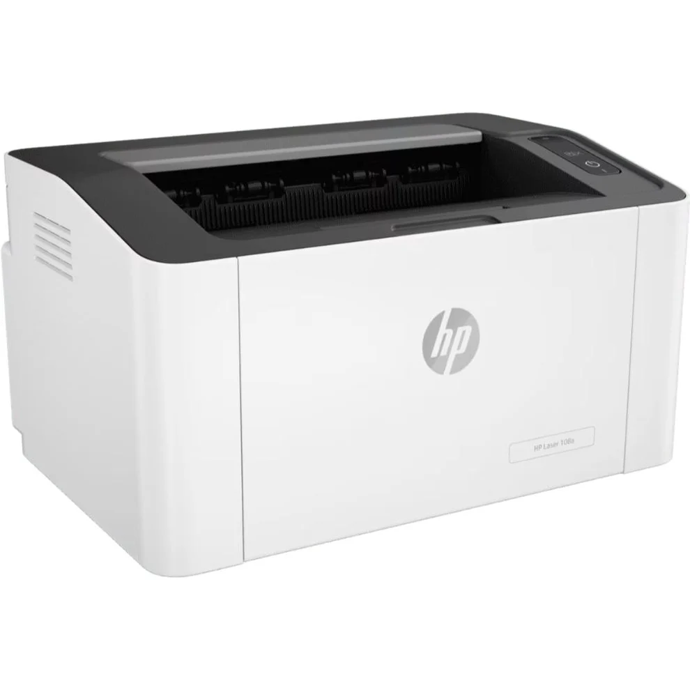 HP Laser 108a Paper Feeding Tray Loaded with Plain Documents