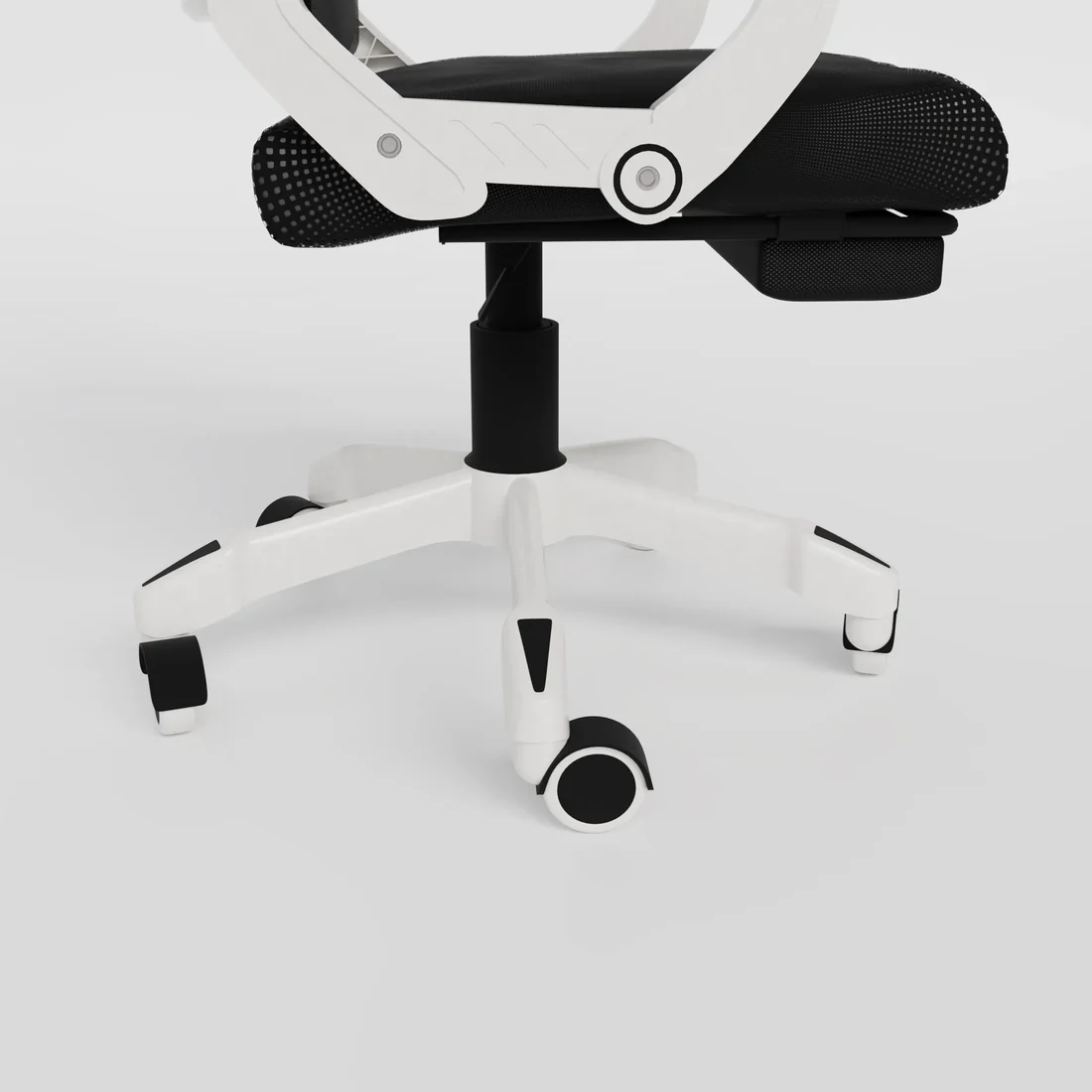 Rear perspective of Boost Gaming Chair showing sleek ergonomic structural design