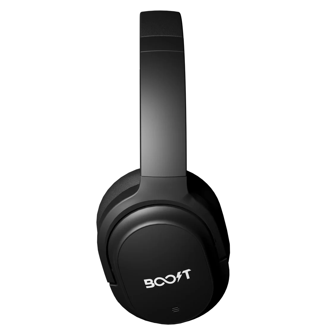 Boost Wave Black active noise cancelling headset stored in its included travel bag