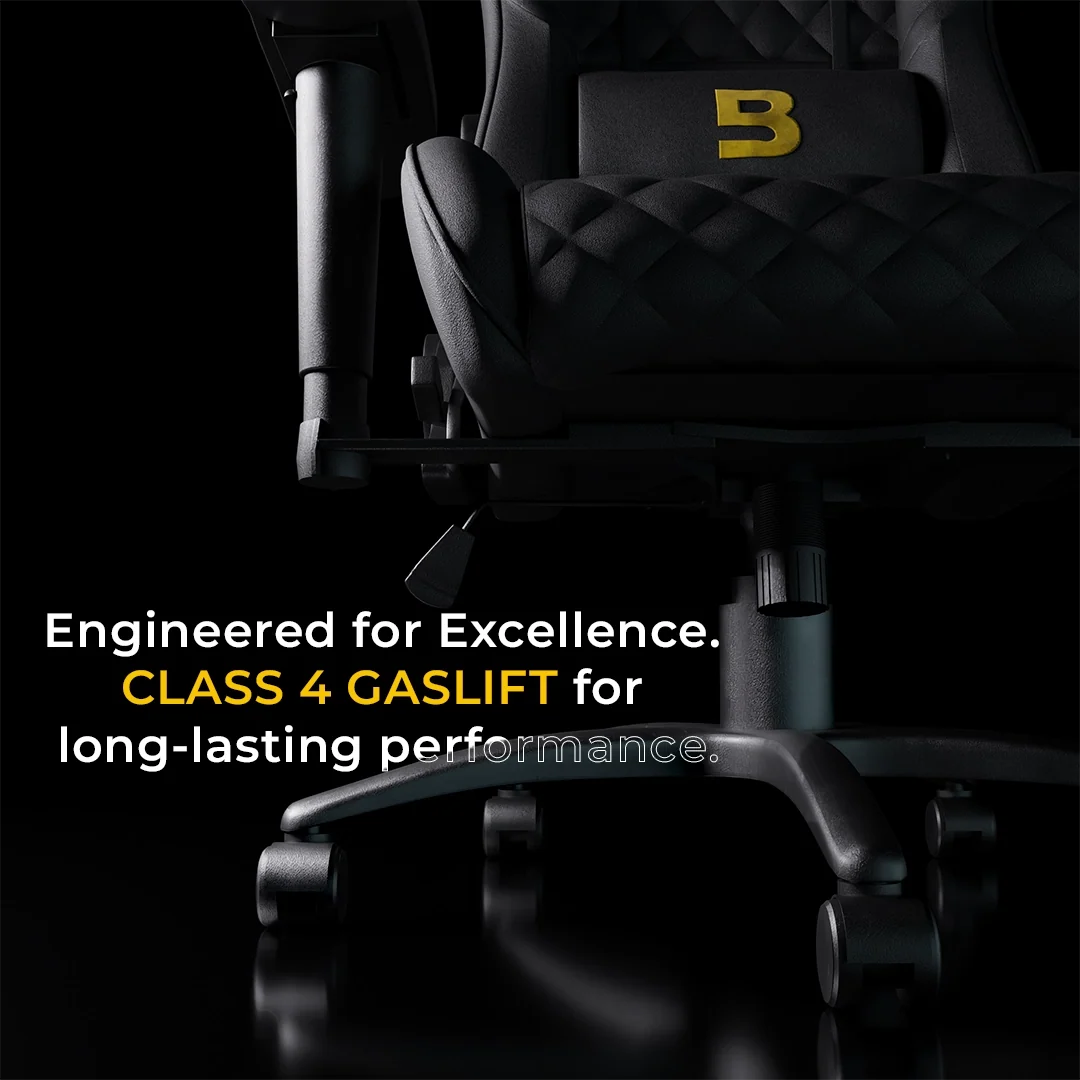 Boost Synergy Black chair in a full 180 degree flat lying recline position