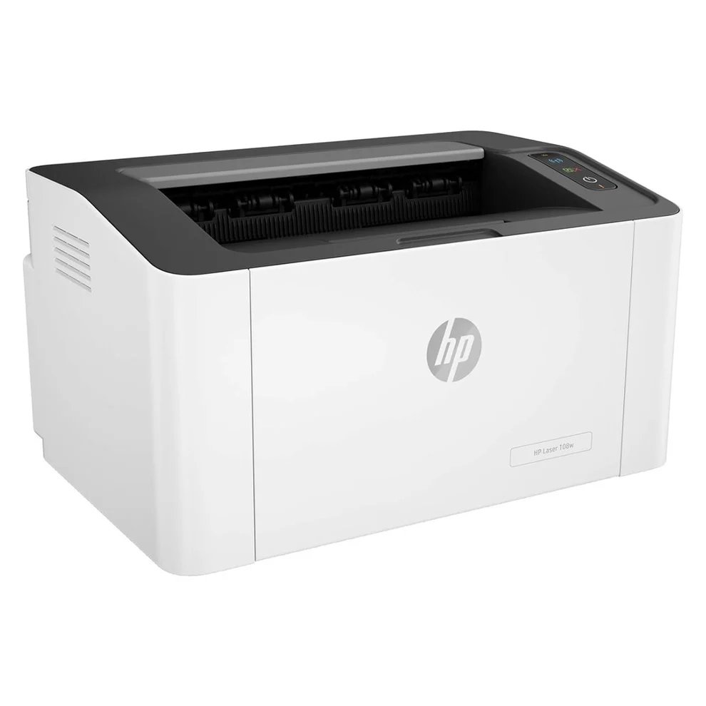 HP Laser 108w Wireless Monochrome Laser Printer Desk Setup