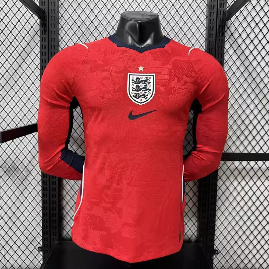 Camiseta Inglaterra Visita Manga Larga 2026 - Versión Jugador