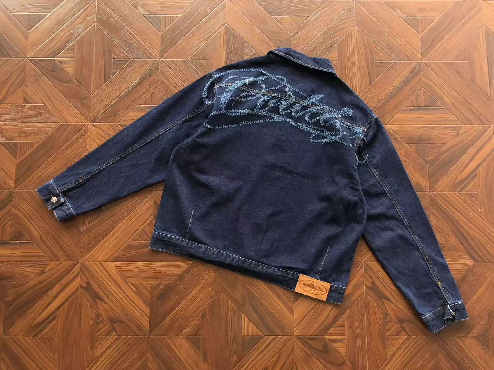 Corteiz Type II Frayed Denim Jacket Indigo