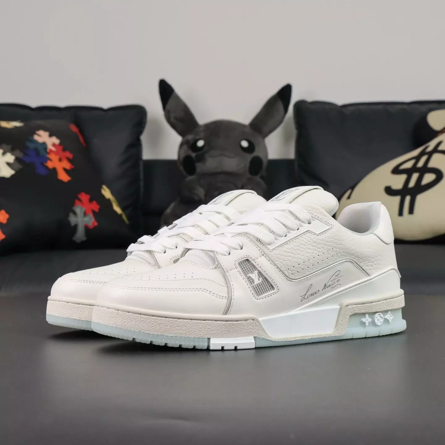 Louis Vuitton Trainer Sneaker White Cement