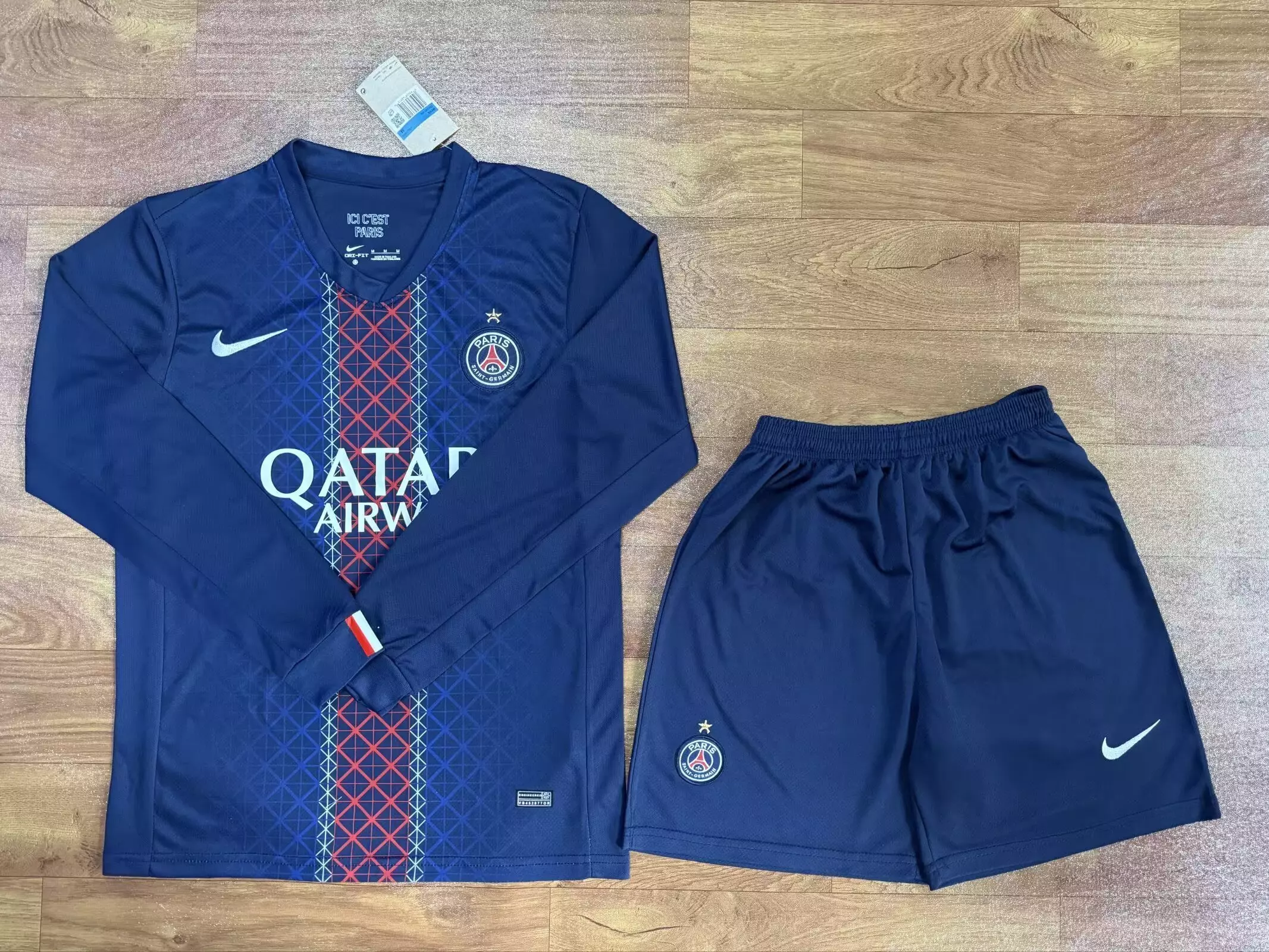 Kit PSG Local Manga Larga 25-26 (Polera + Short)