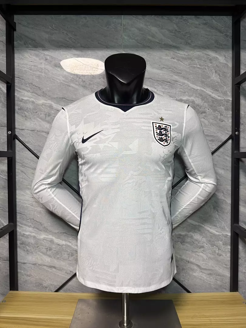 Camiseta Inglaterra Local Manga Larga 2026 - Versión Jugador
