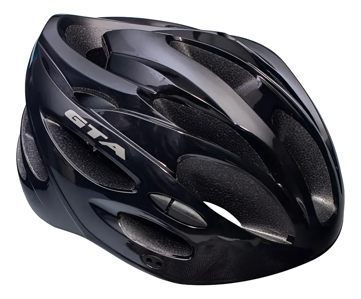 Capacete Gta Start Pisca Led Ciclismo Mtb Preto Bike