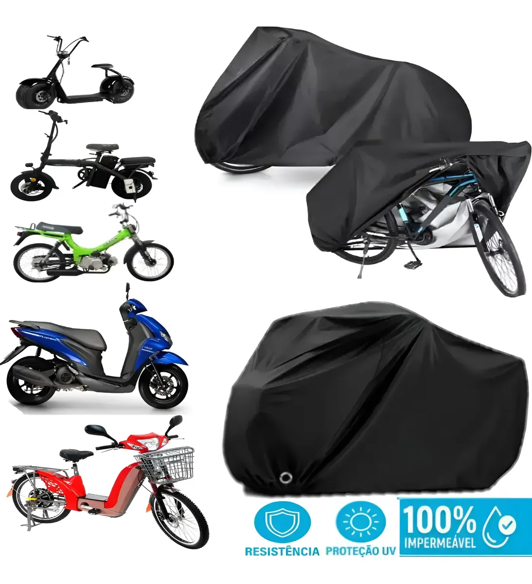 Capa Cobrir Bicicleta Elétrica Anti Risco Impermeável