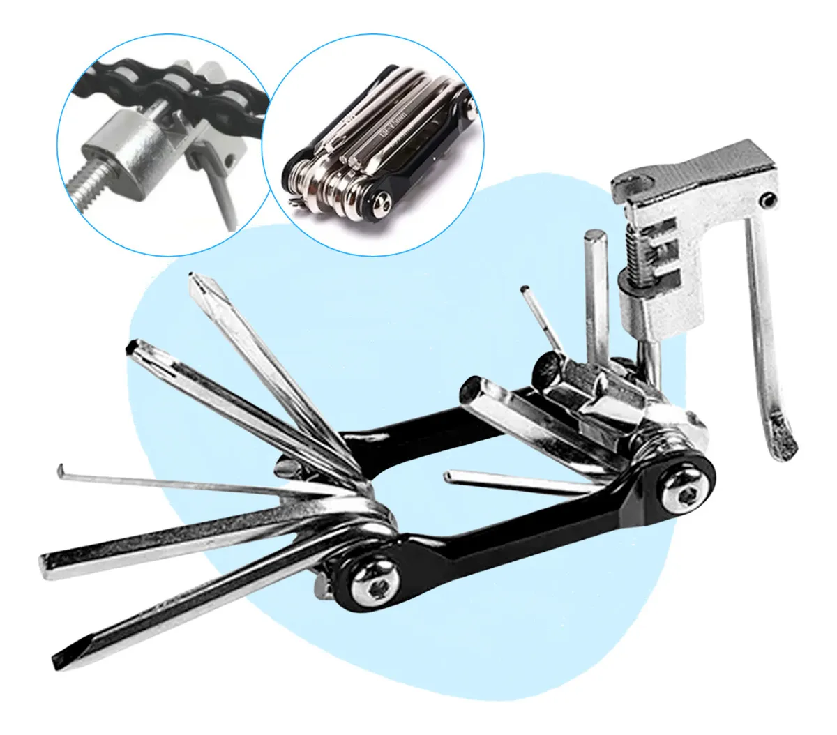 Jogo De Chave Tipo Canivete Para Bike Ferramenta Bicicleta Mtb 12 Funções