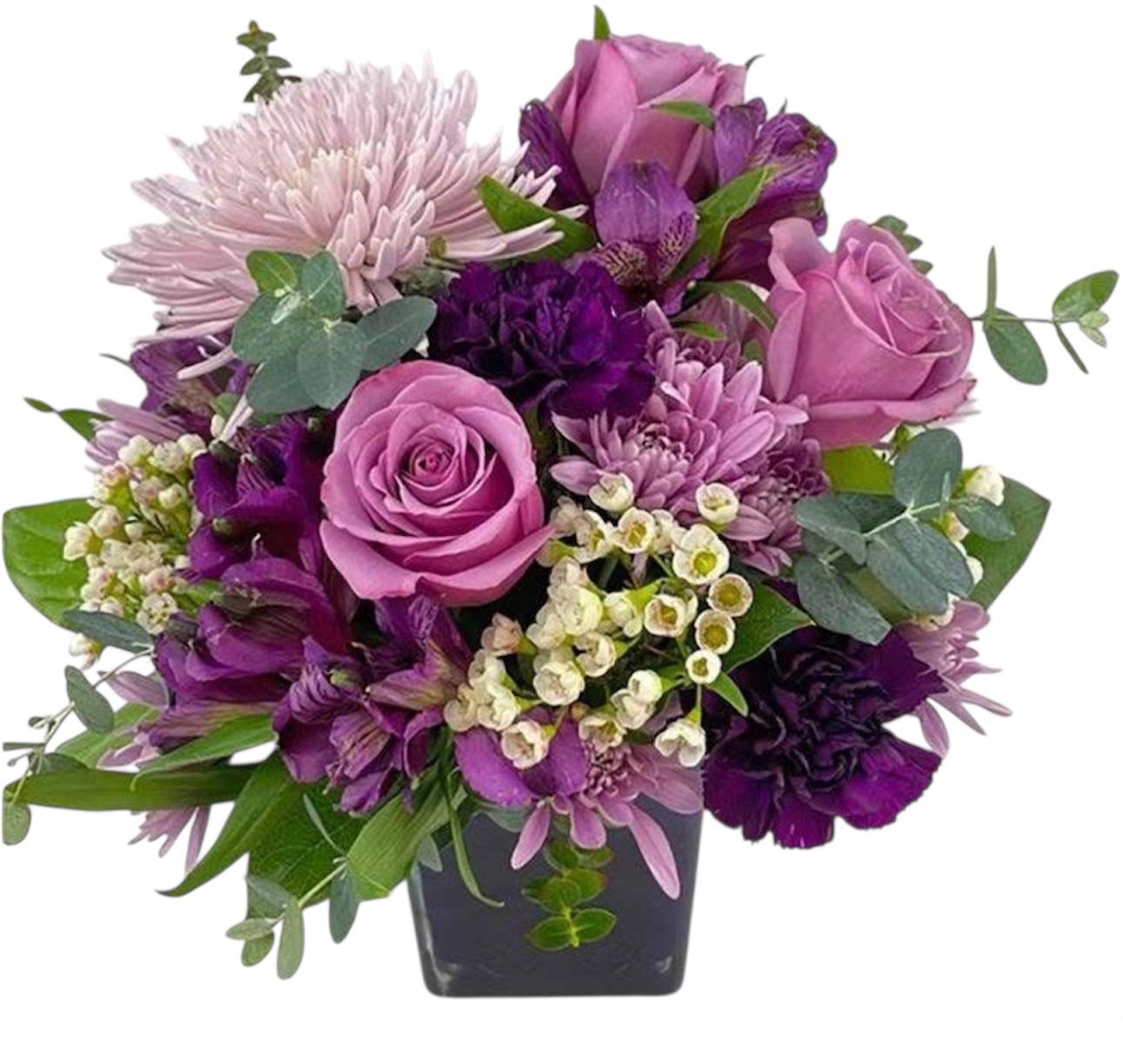 Portrait In Purple Arrangement - Arrangements flower arrangement