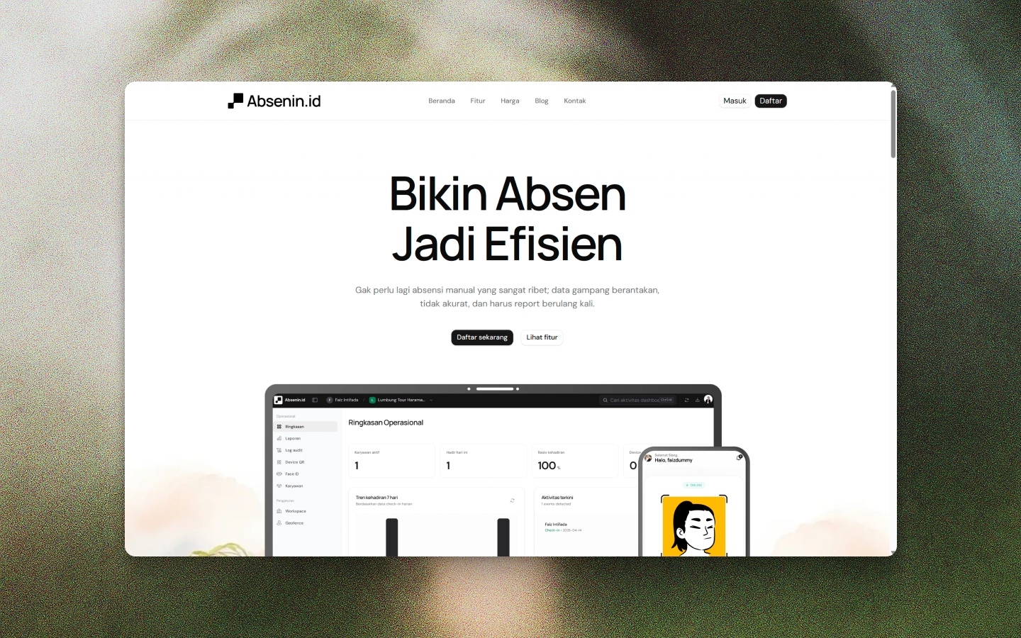 Absenin.id — QR & Face Recognition Attendance