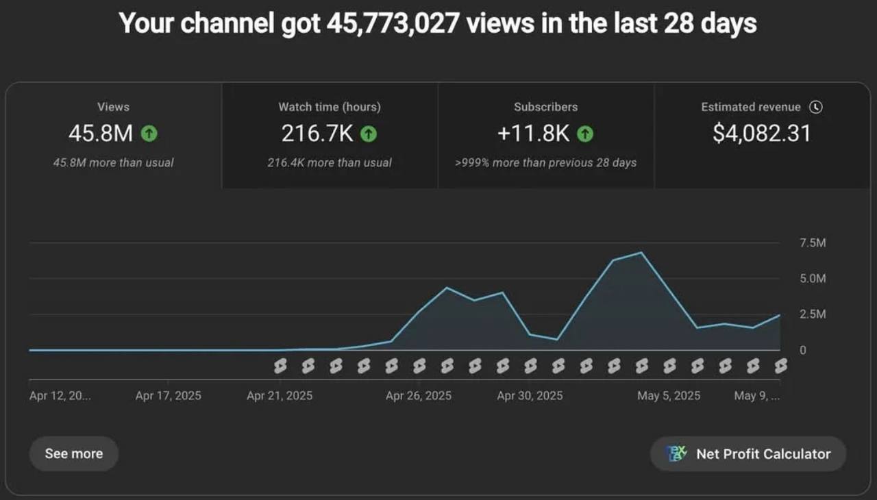YouTube Studio Revenue Screenshot 4