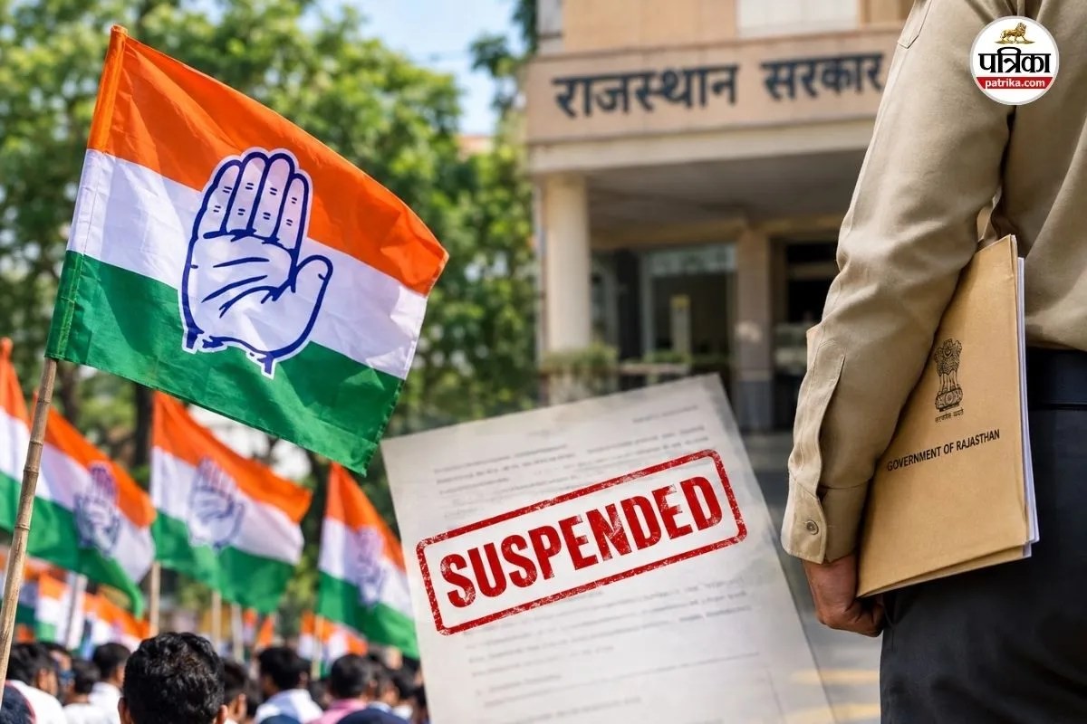 राजस्थान चुनाव: कांग्रेस प्रत्याशी के पति सस्पेंड, कठूमर में प्रशासनिक कार्रवाई से सियासी हलचल