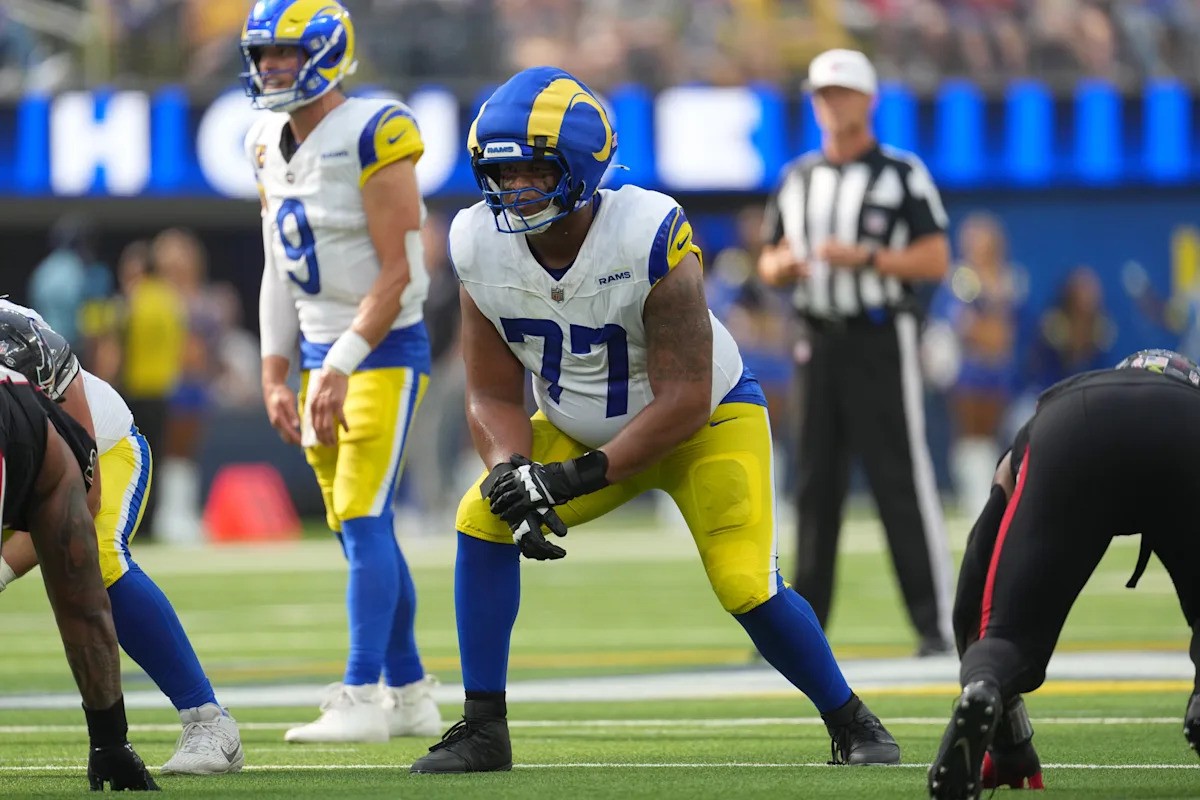 Former Iowa Hawkeye Alaric Jackson anchors Rams offensive line as team's most important player