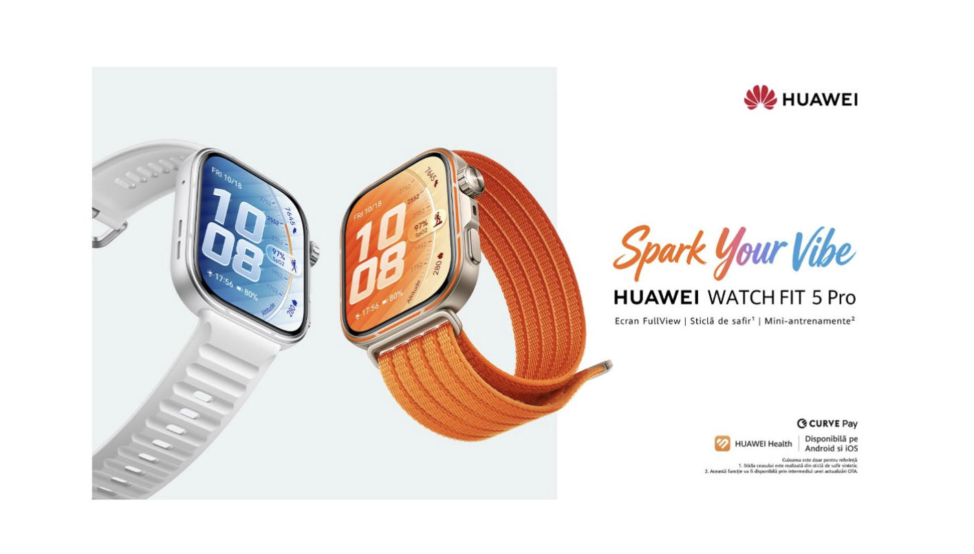 HUAWEI WATCH FIT 5: Un ceas inteligent pentru ritmul tău modern