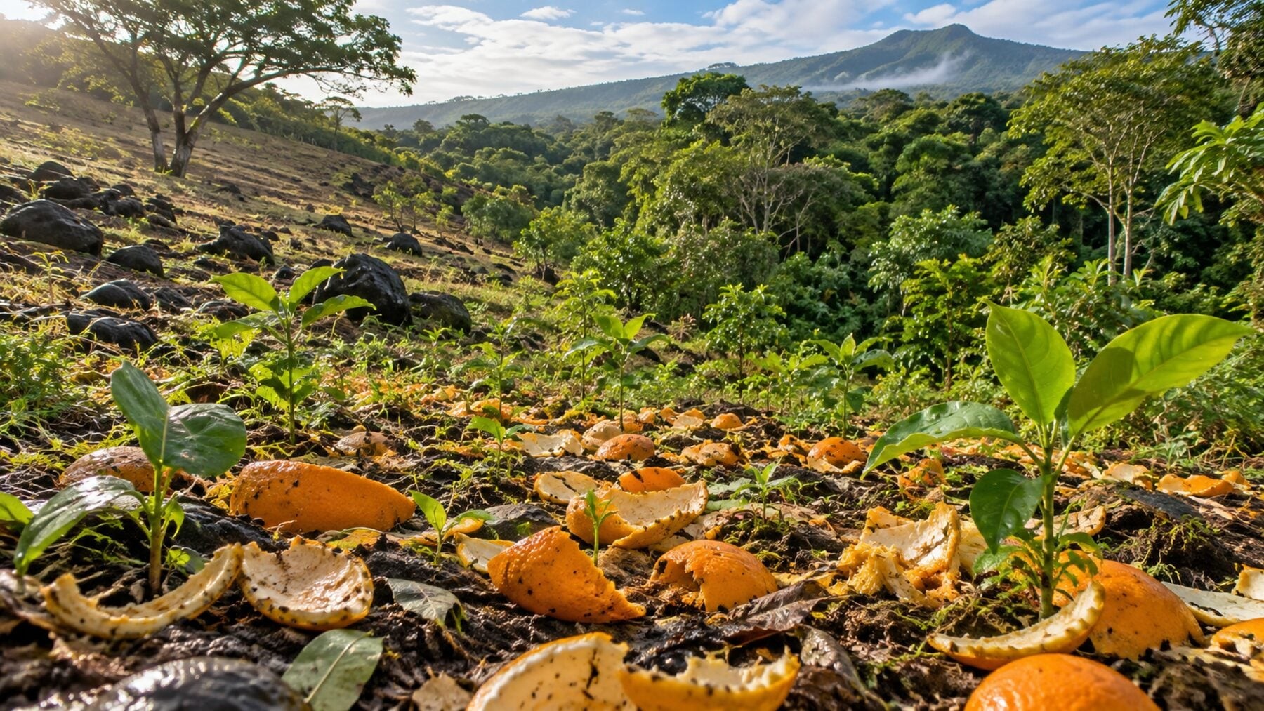 Cáscaras de naranja: el truco que usó Costa Rica para recuperar su tierra y que hoy copia el mundo