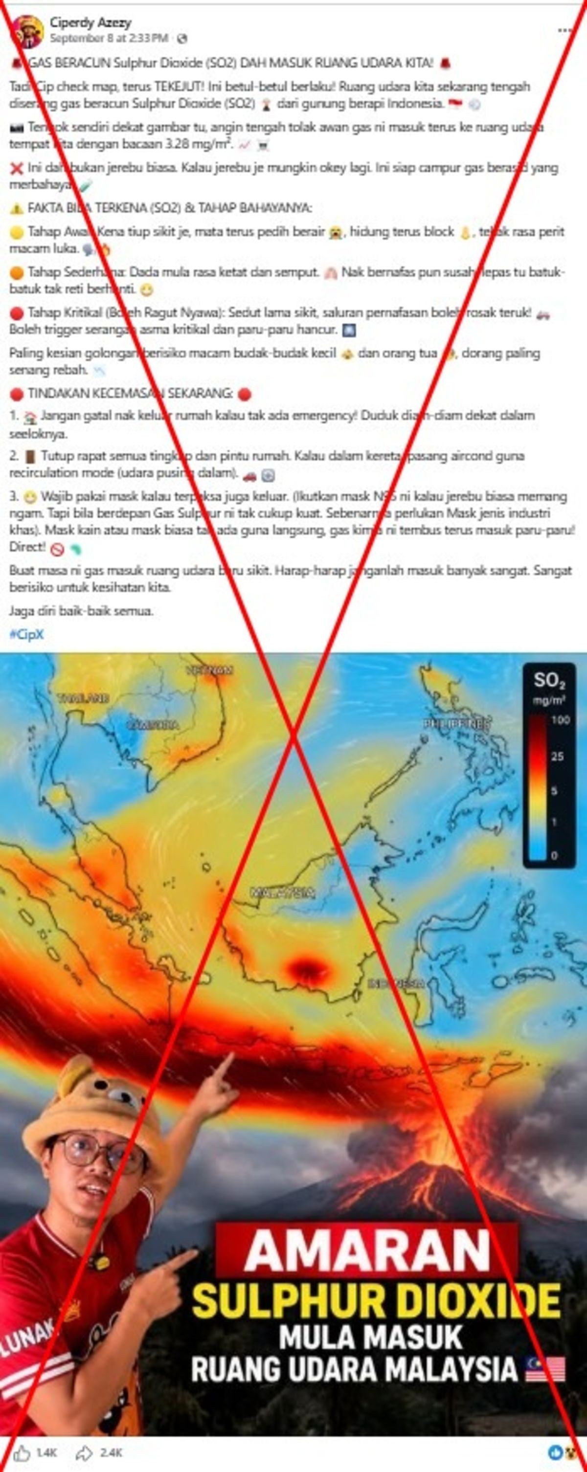 Indonesia's Anak Krakatau SO2 Scare: Why Satellite Maps Overstate the Risk to Malaysia