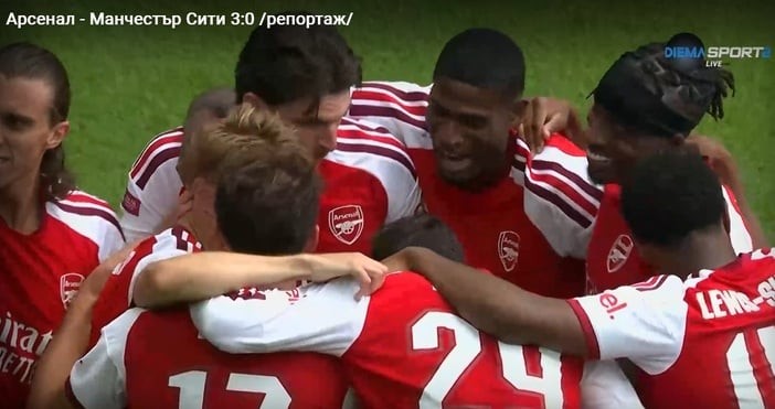 Арсенал смаза Манчестър Сити и грабна Къмюнити Шийлд