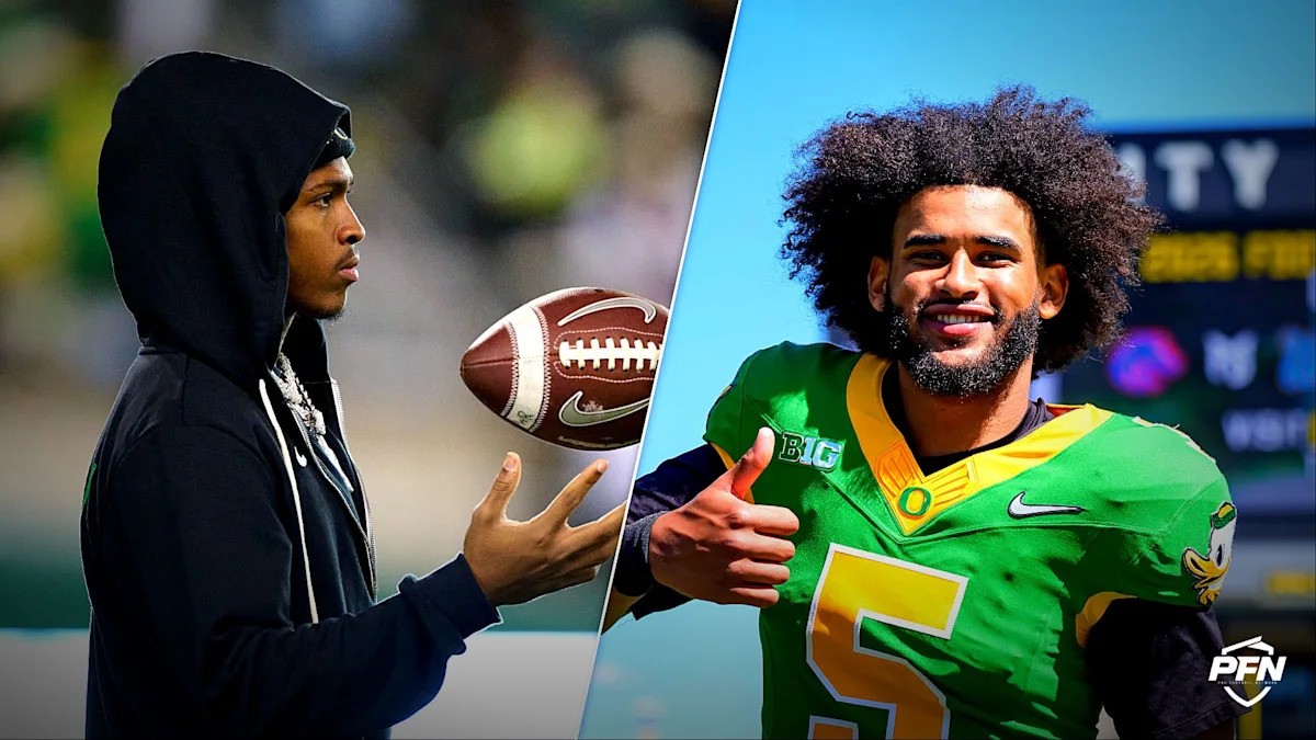 Oregon QB Dante Moore's 'Smile' Mindset Sparks Title Talk; Dakorien Moore Jokes About Unique Request