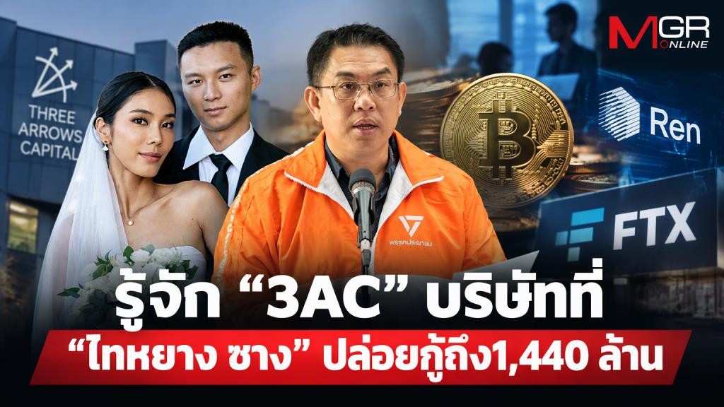 เปิดเส้นเงิน 1,440 ล้าน 'สามี สส.ไอเดียร์' ปล่อยกู้ 3AC กองทุนคริปโตที่ล้มละลาย