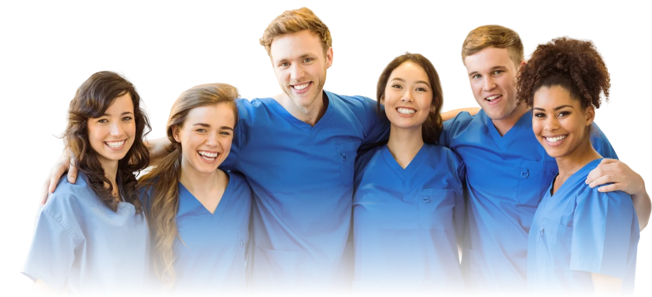 Healthcare professionals smiling
