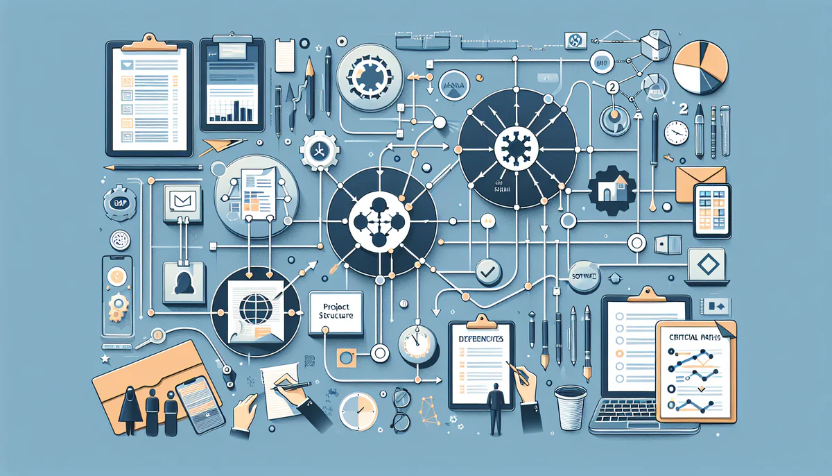 Image illustrating Erstellung und Aufbau von Netzplänen in article about netzplan projektmanagement