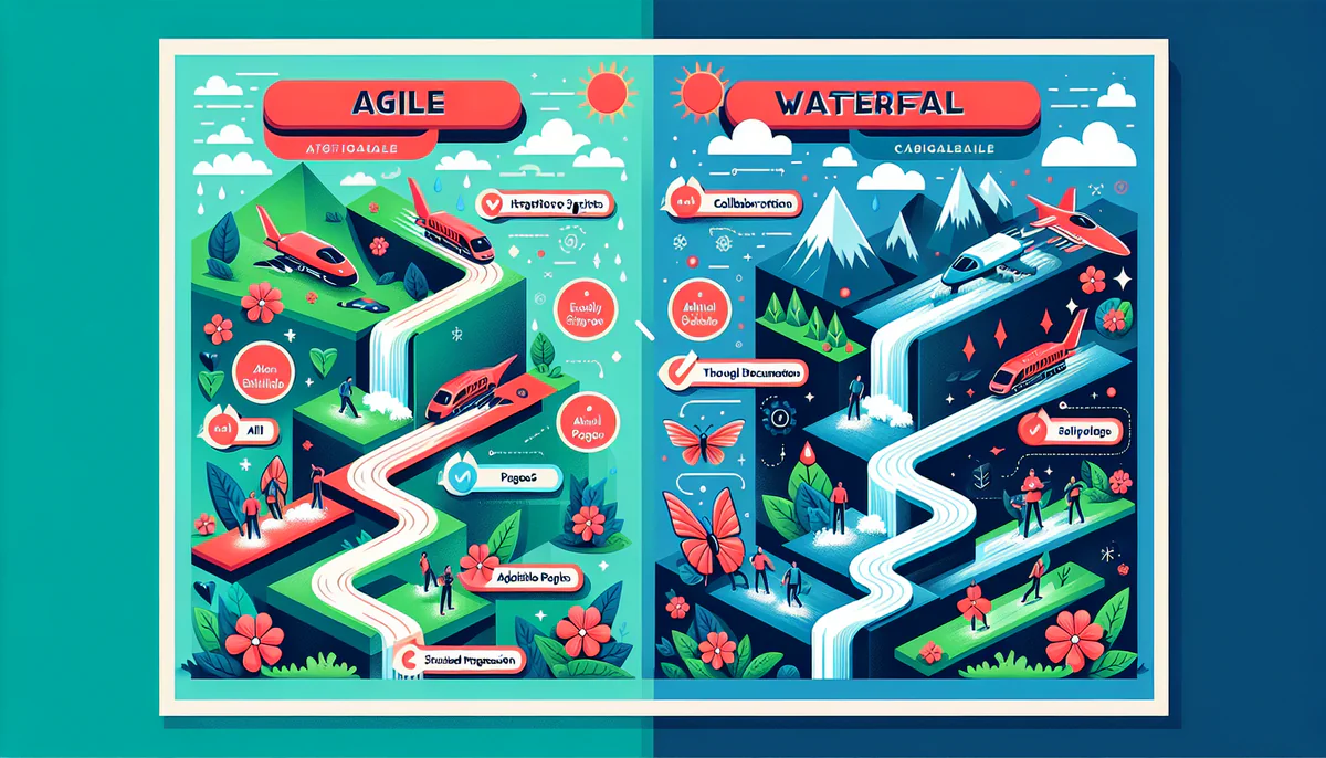 Image illustrating Understanding Agile and Waterfall Methodologies in article about agile vs waterfall pros and cons
