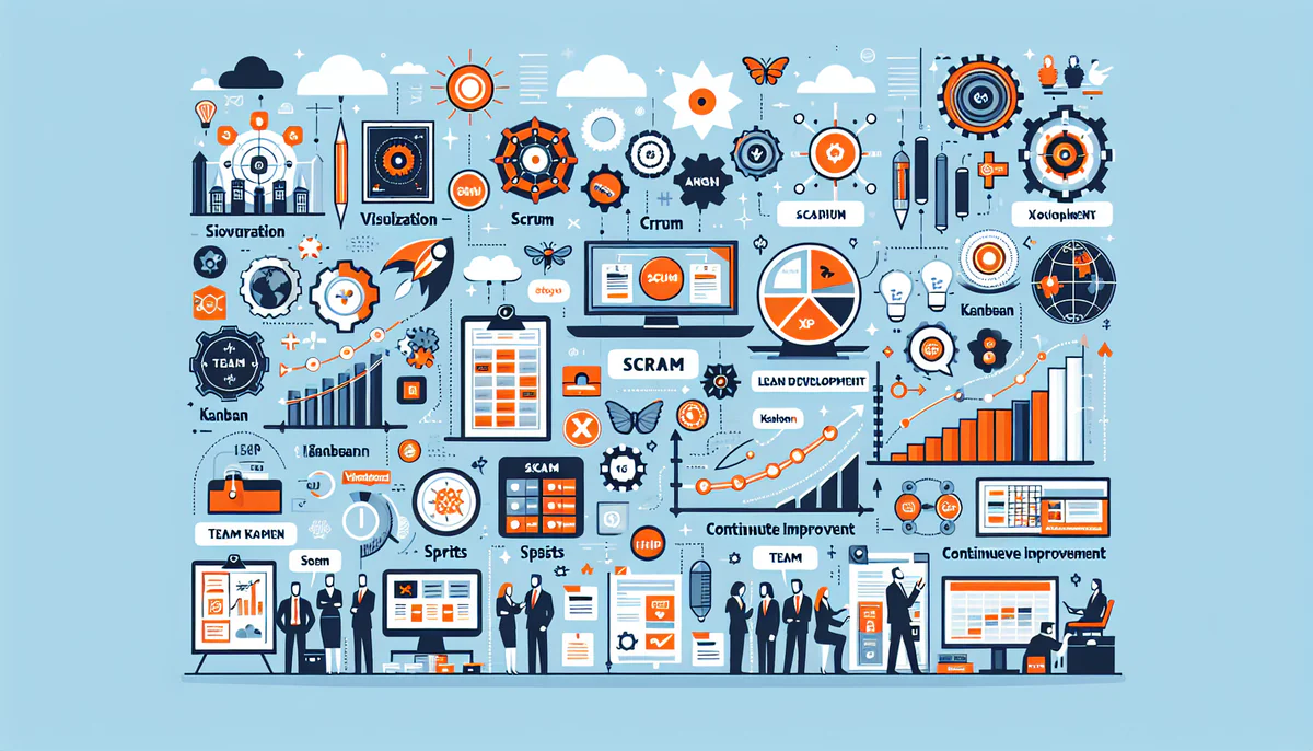 Image illustrating Die wichtigsten agilen Frameworks und Methoden in article about agiles projektmanagement