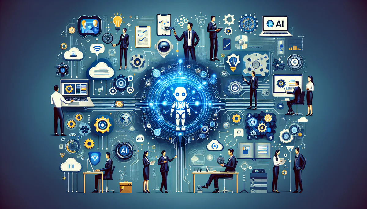 Image illustrating Automatisierung von Projektprozessen durch KI in article about ki im projektmanagement