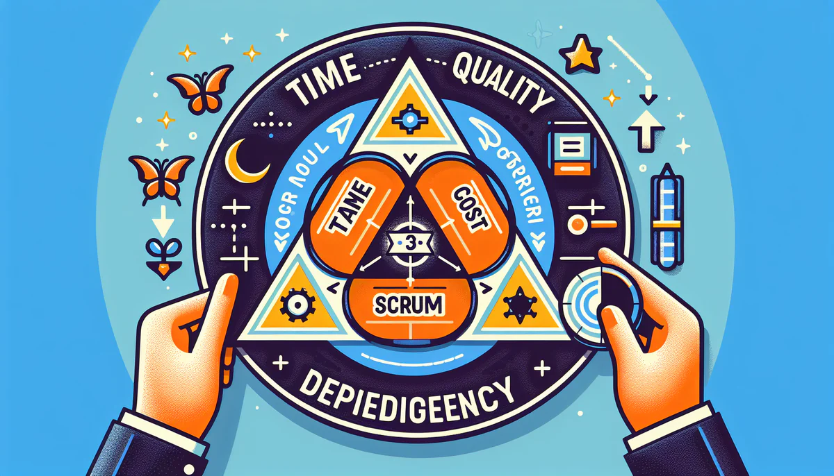 Image illustrating Grundlagen des Magischen Dreiecks im Projektmanagement in article about magisches dreieck projektmanagement