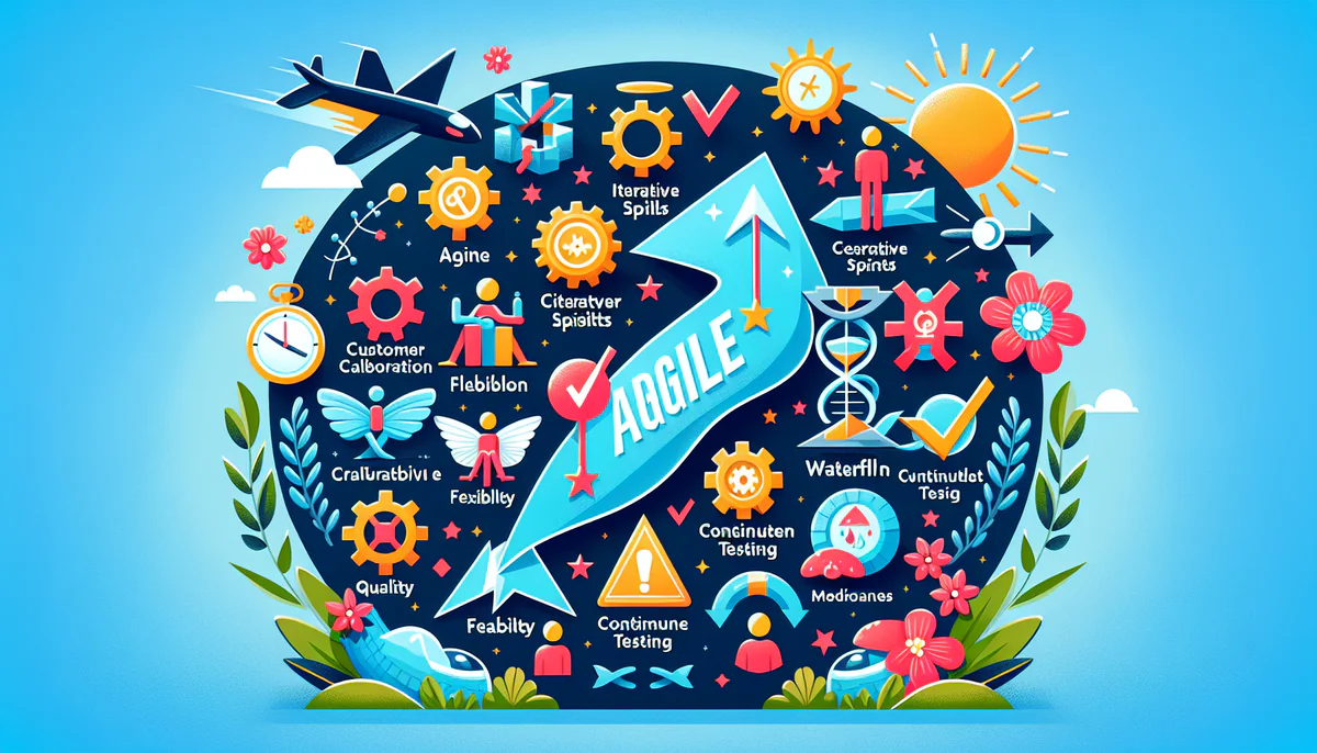 Image illustrating Agile Methodology Advantages and Benefits in article about agile vs waterfall pros and cons