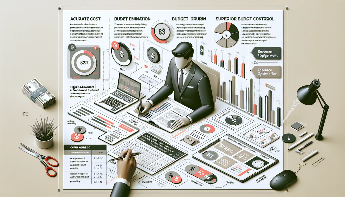 Image illustrating Superior Budget Control and Cost Management in article about benefits of project management